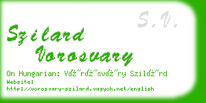 szilard vorosvary business card